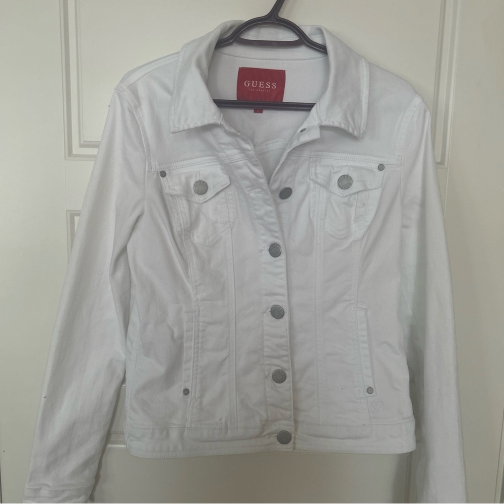 Guess Women's Classic White Jean Jacket